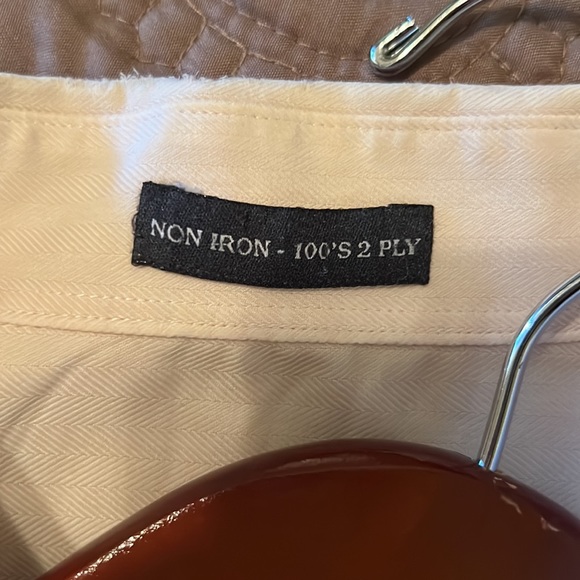 11. Pronto•Uomo Mens Dress Shirt in Light Peach - Picture 12 of 14